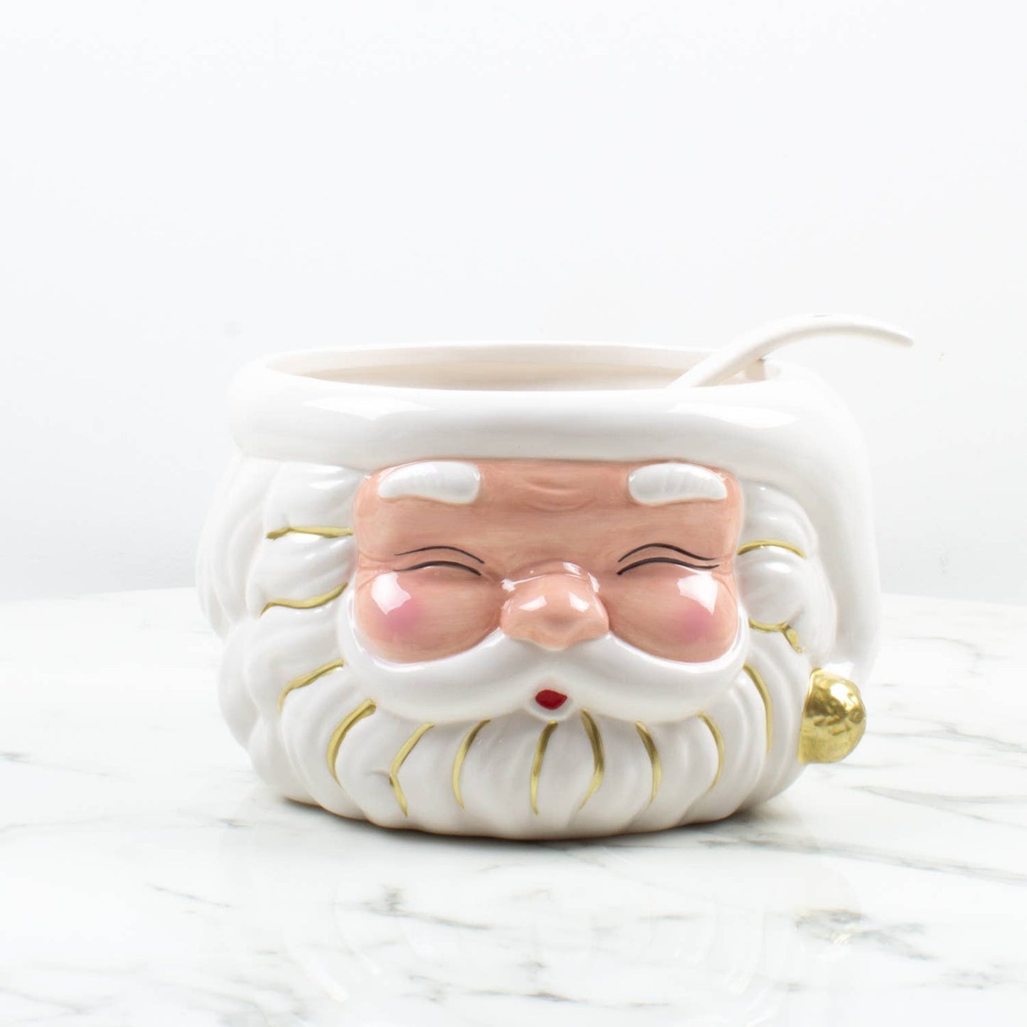 PRE ORDER White Santa Punch Bowl & Ladle