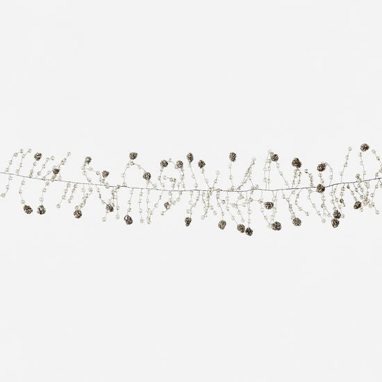 60" Glass Glitter Ball Garland