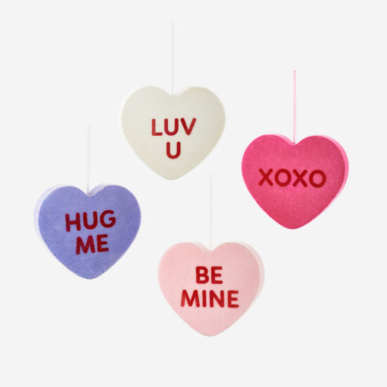 Large flocked heart