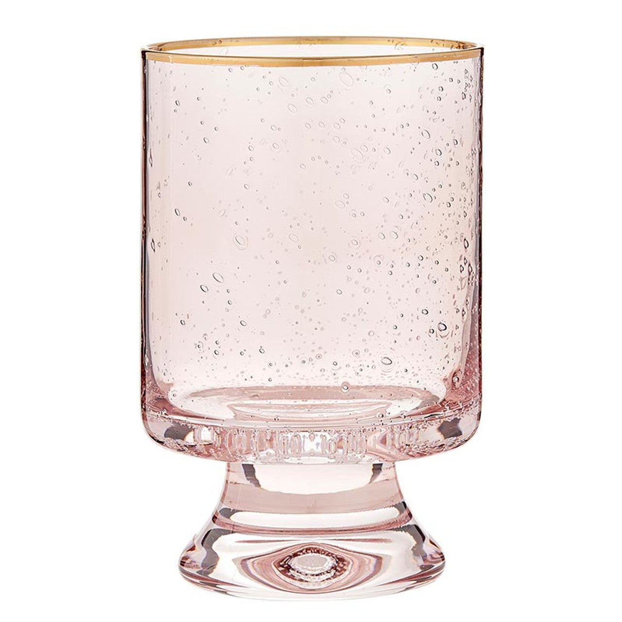 Gold Rimmed Glass - Blush - Old Fashioned - Set/4