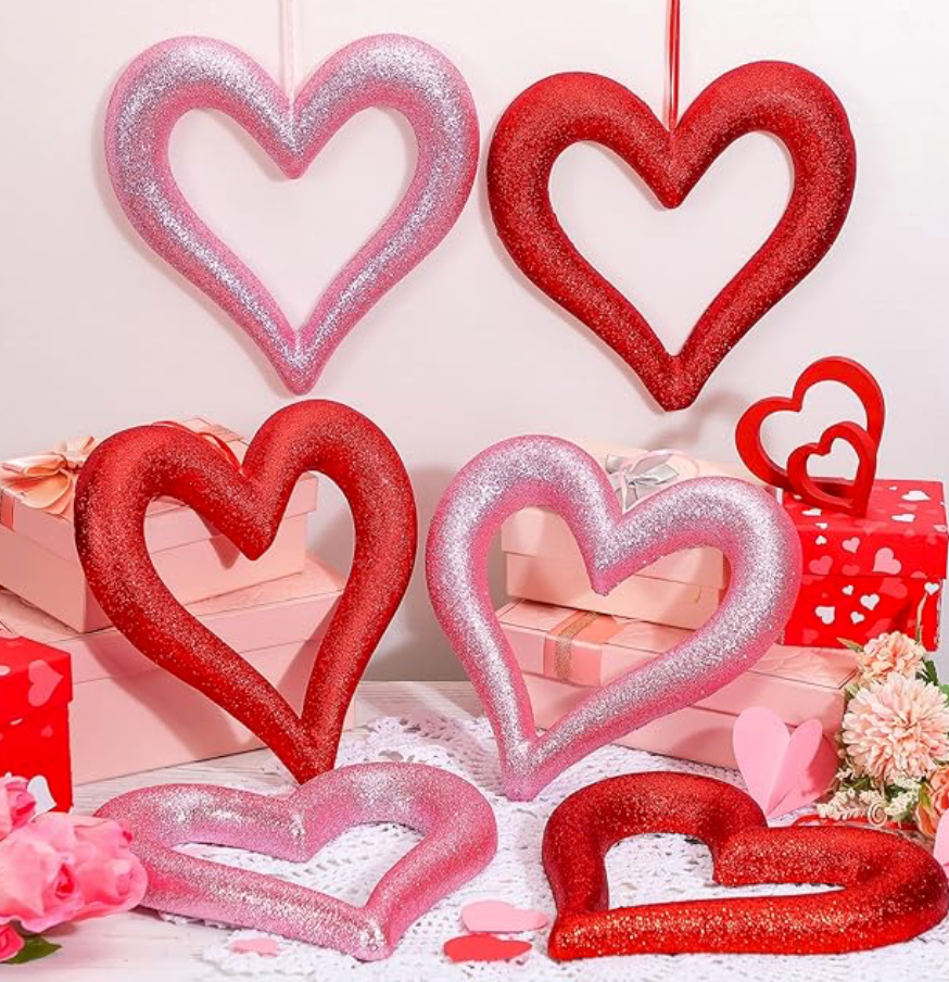 Glitter Heart Pink