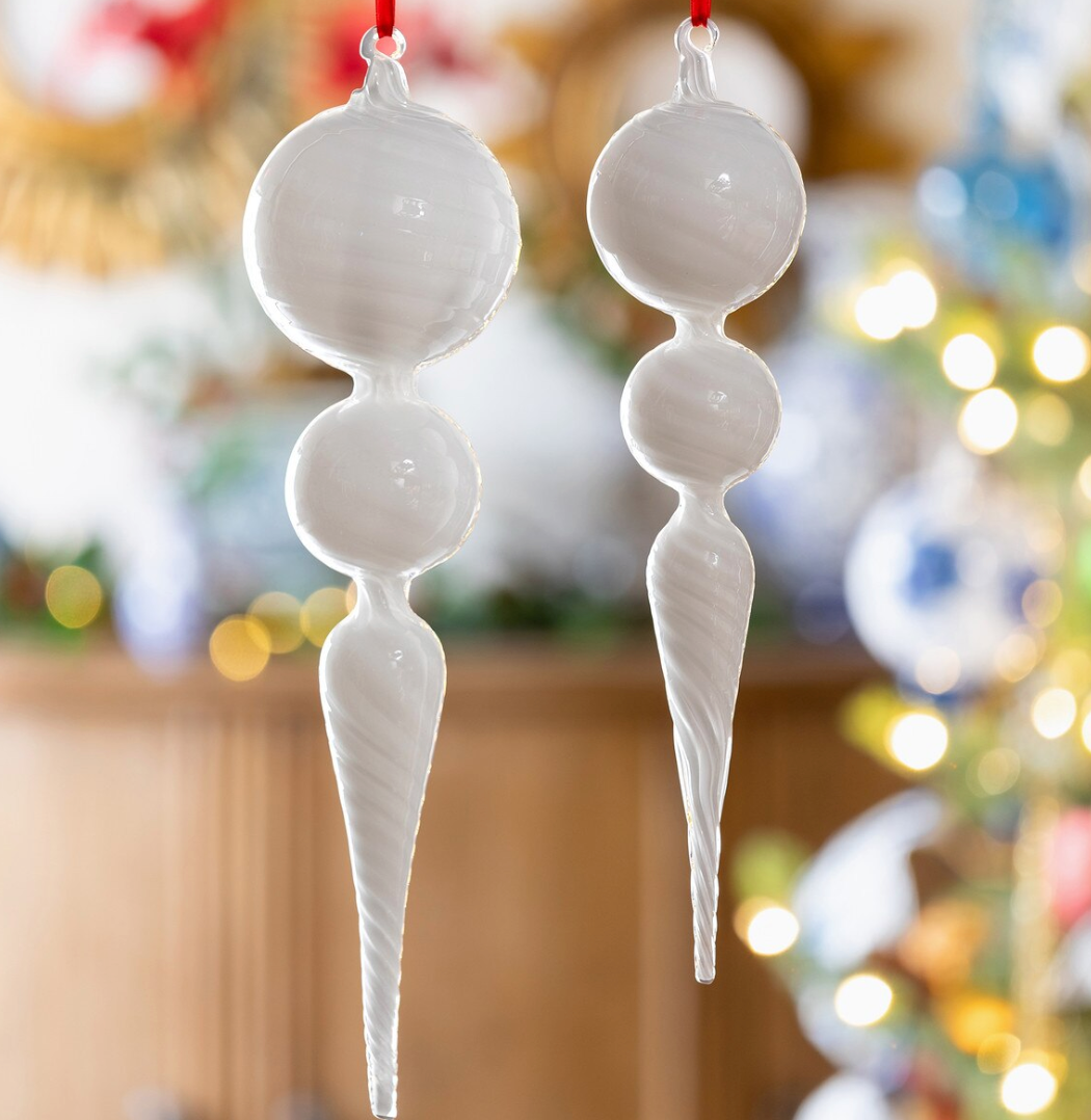 Pre Order - Milky Way Swirl Glass Finial Ornament
