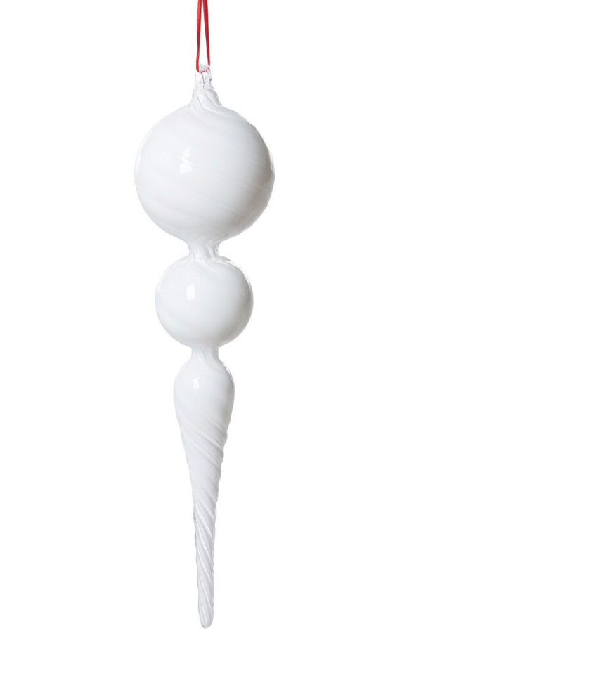 Milky Way Swirl Glass Finial Ornament