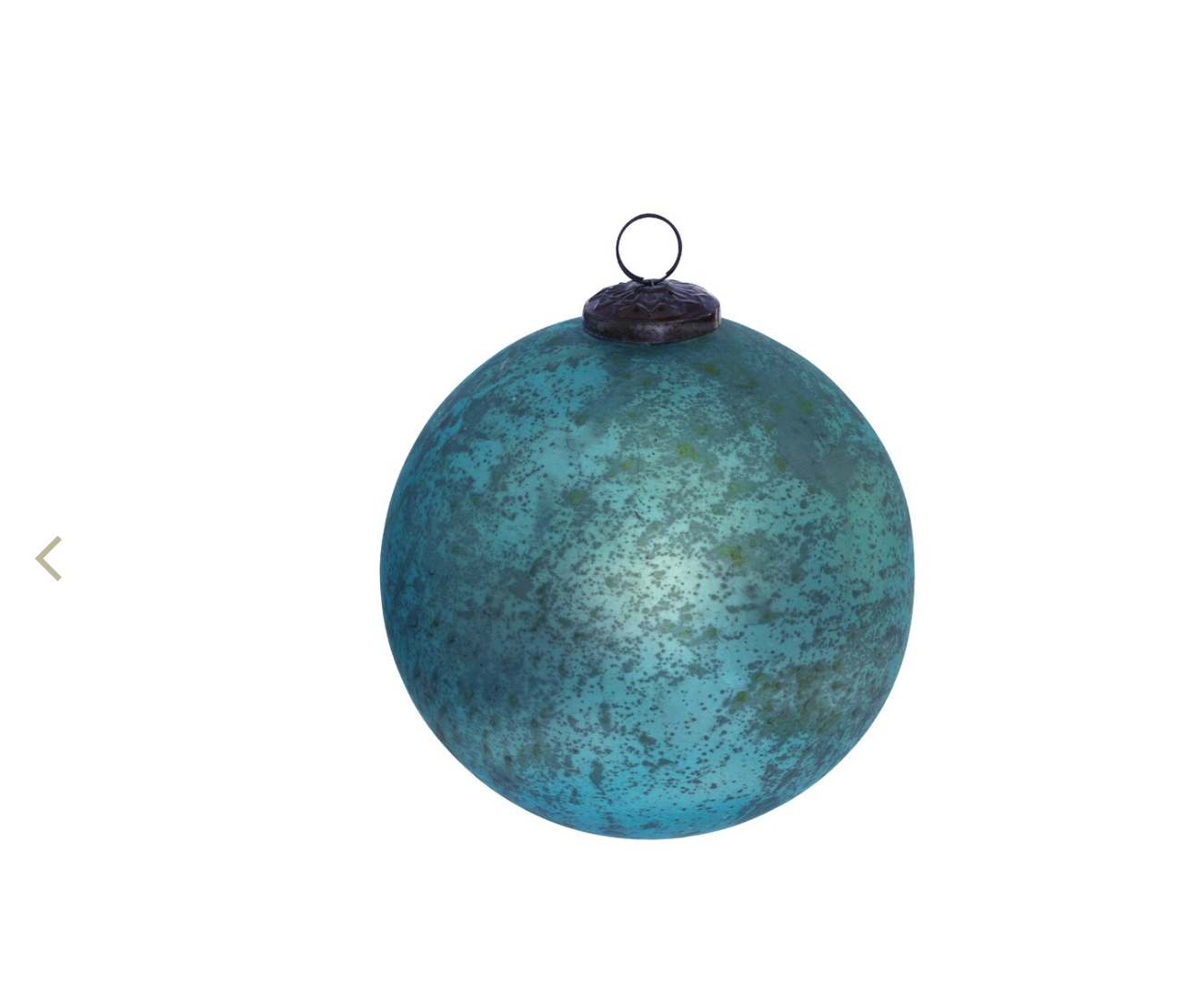 PRE ORDER Antique Matte Blue Kyanite Glass Ball Ornament - XL