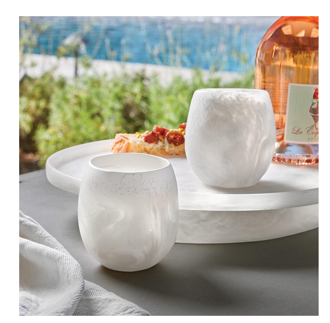 Resin Stemless Wine Glass