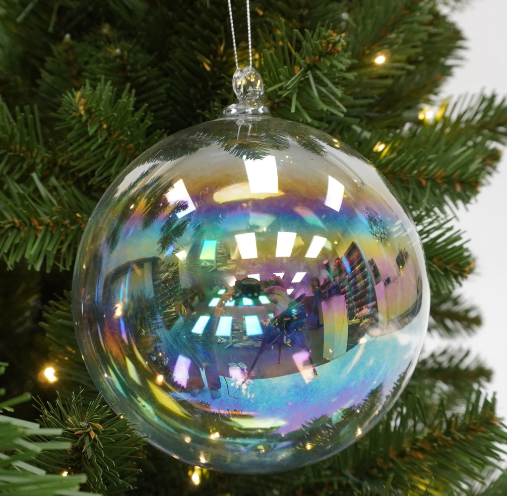CLEAR BUBBLE BALL ORNAMENT 6 INCH