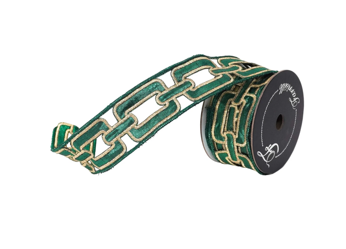 Christmas Chain GREEN 2.5 inch / 5 yards