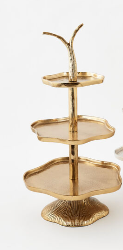 31" Aluminum 3 Tier Stand Gold or Silver
