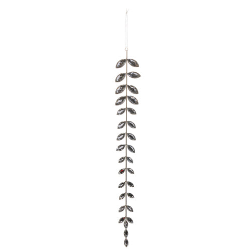 18" SILVER JEWELED DROP ORNAMENT