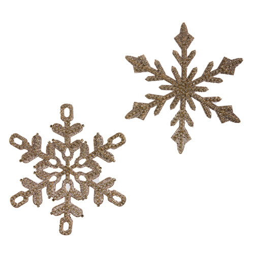 8" GOLD SNOWFLAKE ORNAMENT