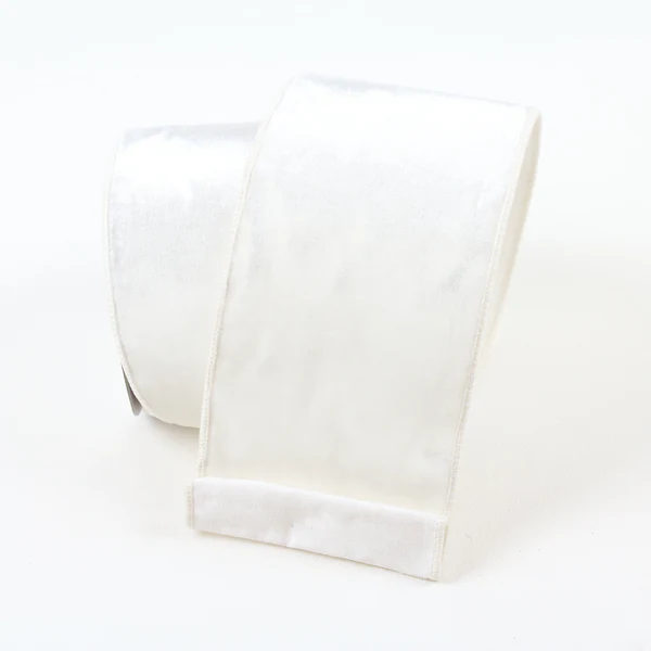 VELVET 2.5" white ribbon