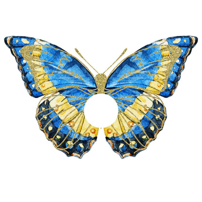 Acrylic Napkin Ring - Blue Butterfly Set of 4