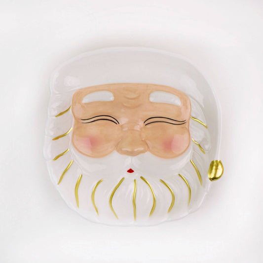 PRE ORDER White Santa Dessert Plate