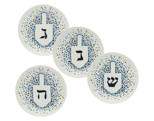 Dreidel Plates S/4 in a Gift Box