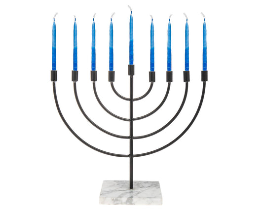 Menorah with Swirl Base - Chanukah