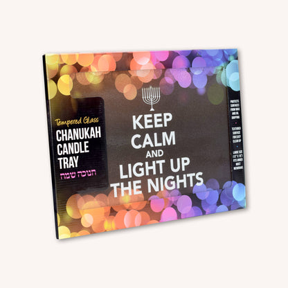 Tempered Glass Chanukah Tray - 12" x 16"