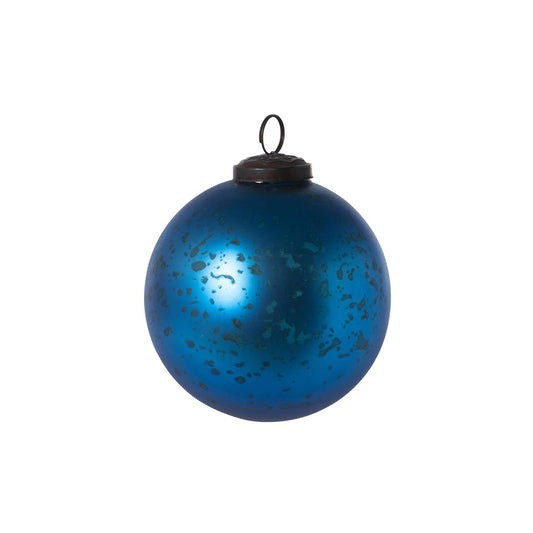 4" Antique Blue Matte Ball Ornament