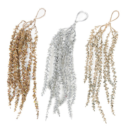 12.5" Hanging Glittered Amaranthus