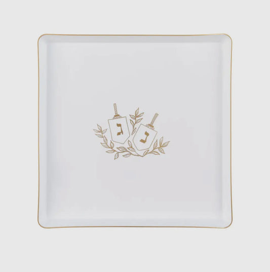 8 psc- 10.75" disposable Edge Hanukkah Collection Dinner Plates