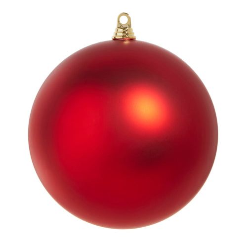 10" MATTE RED BALL ORNAMENT