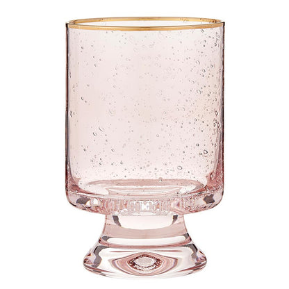 Gold Rimmed Glass - Blush - Old Fashioned - Set/4