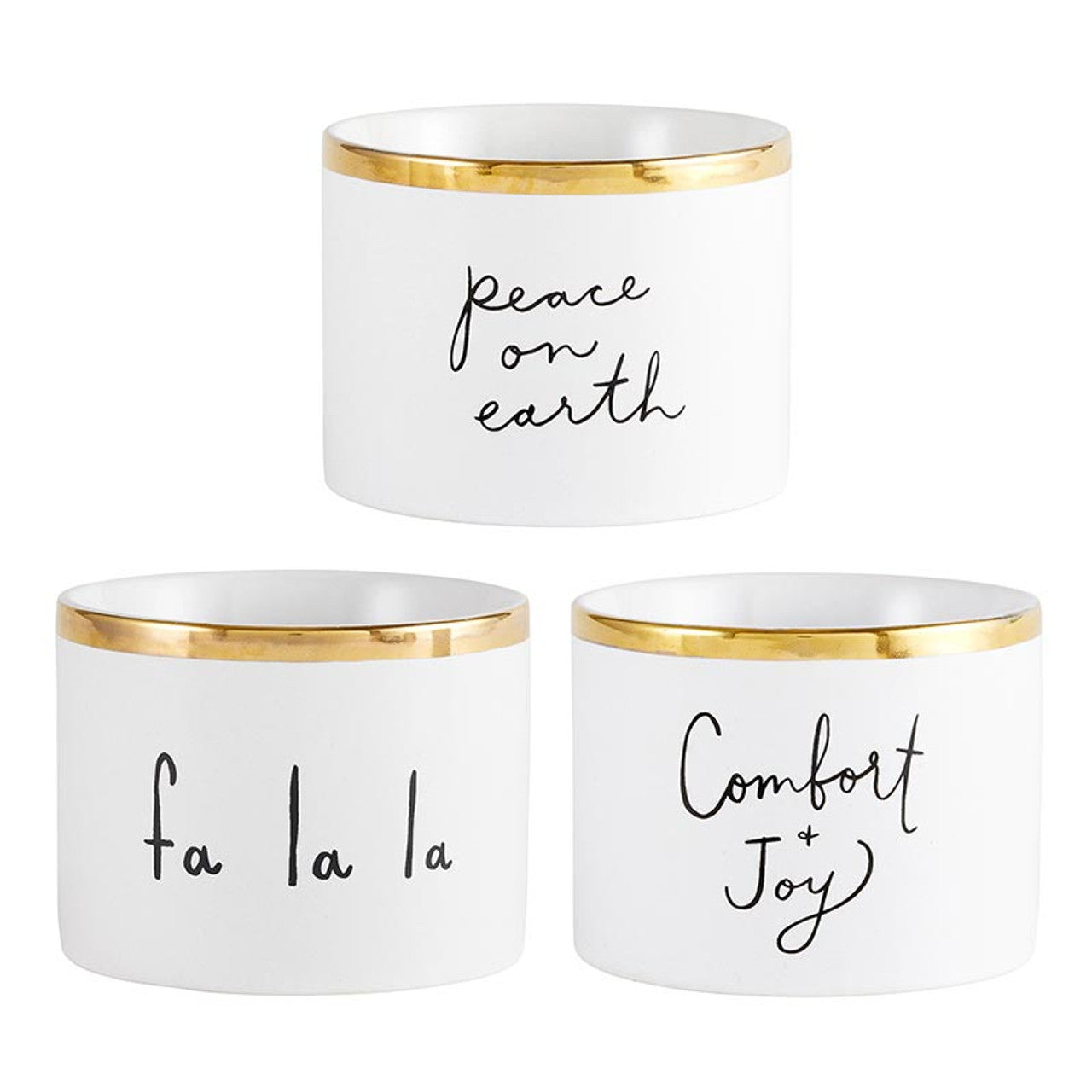 Gold Holiday Dip Bowls Book Box - Eat, Dip & Be Merry