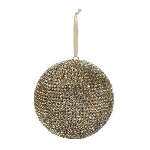 6" PAVE CRYSTAL BALL ORNAMENT