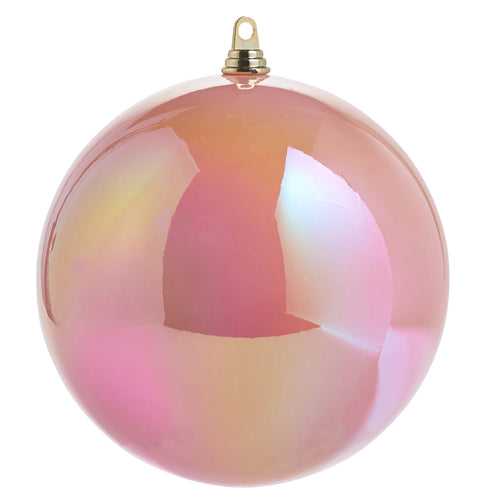 10" IRIDESCENT PINK BALL ORNAMENT