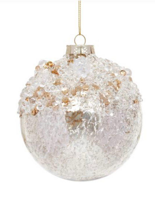 Silver Winter Ball Ornament
