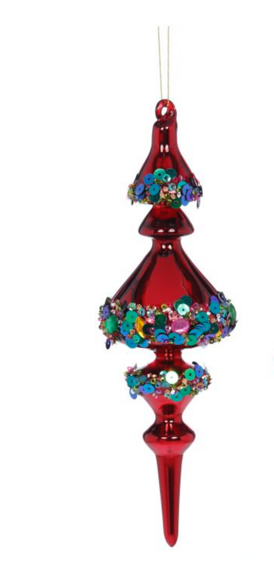 Sequined Finial Ornament