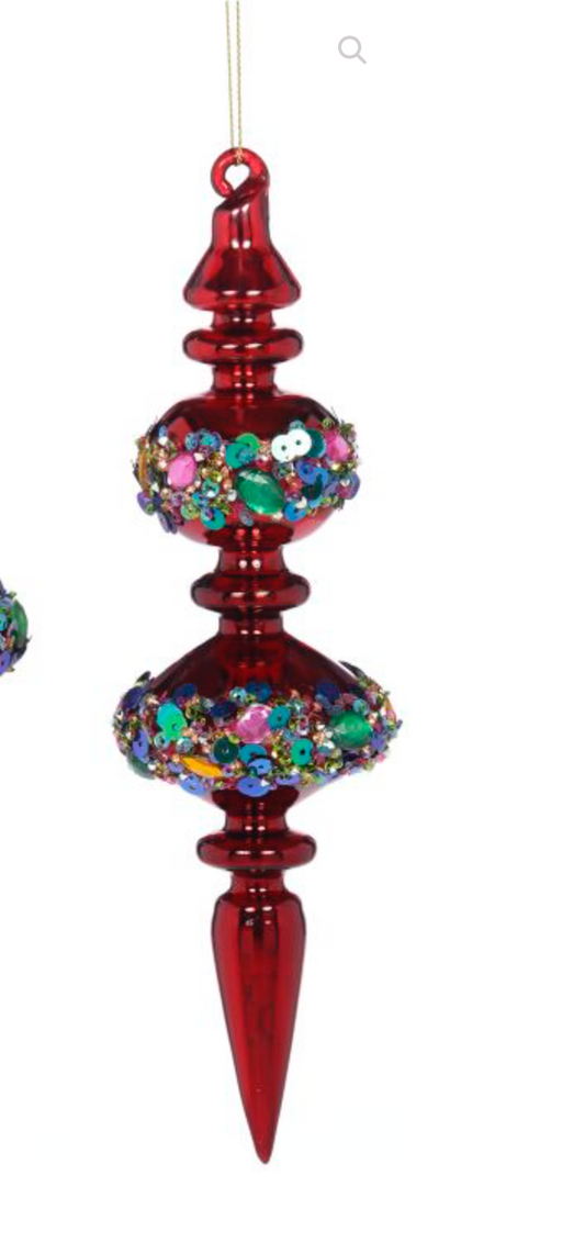 Sequined Finial Ornament