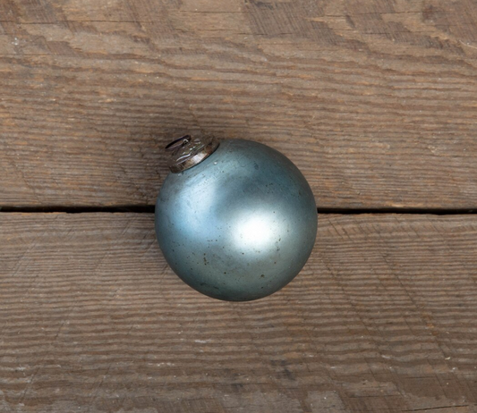 PRE ORDER Antique Matte Blue Kyanite Glass Ball Ornament