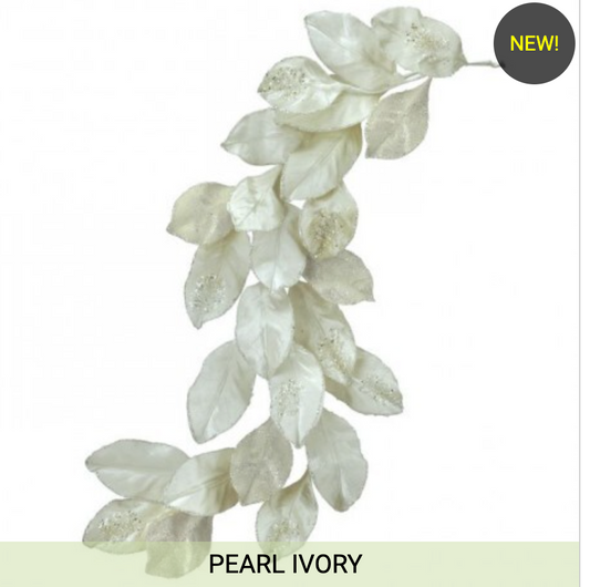 PRE ORDR 48" ENCRUSTED JEWEL MAGNOLIA GARLAND