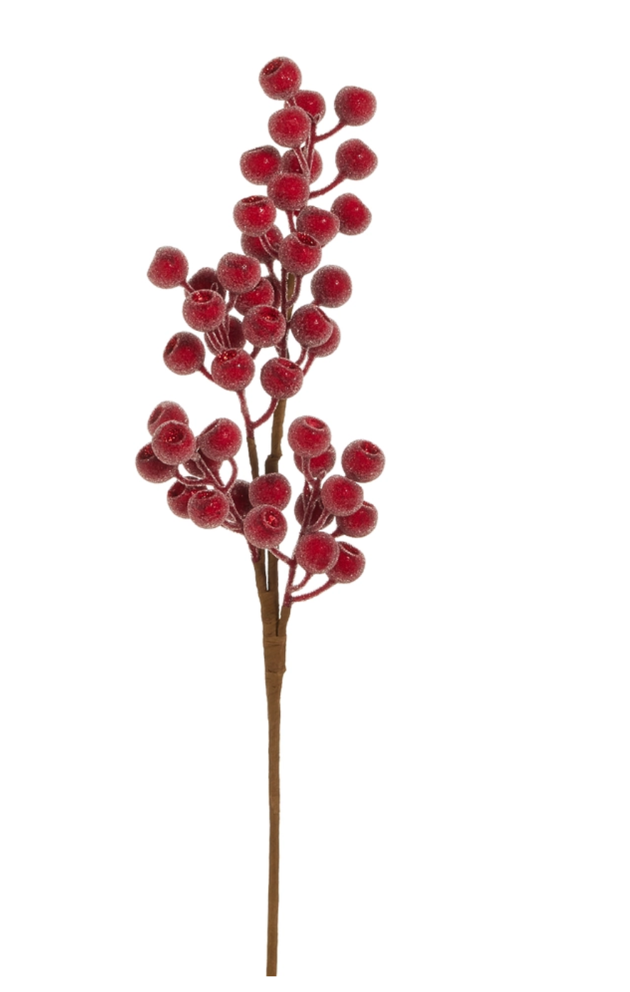 25" Sugared Berry Spray