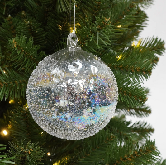 5 " GLISTENING GLASS ORNAMENT