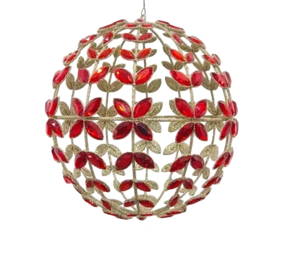 GEMSTONE GLOBE ORNAMENT