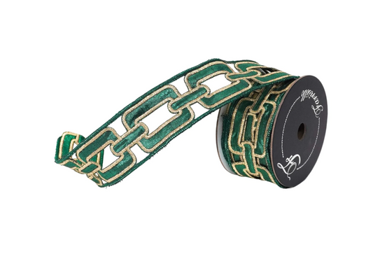 Christmas Chain GREEN 2.5 inch / 5 yards