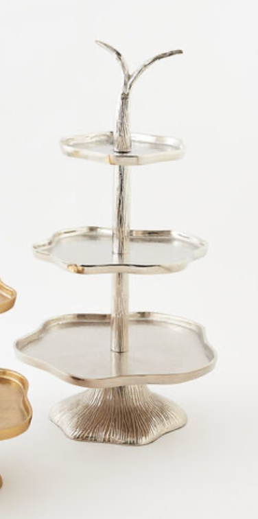 31" Aluminum 3 Tier Stand  Gold or Silver