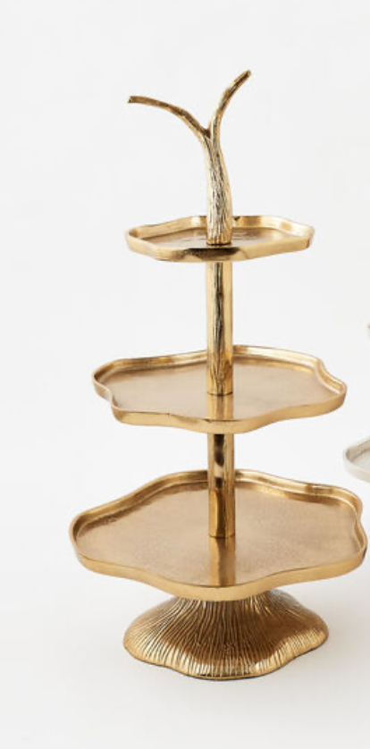 31" Aluminum 3 Tier Stand  Gold or Silver