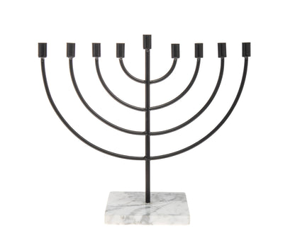 Menorah with Swirl Base - Chanukah