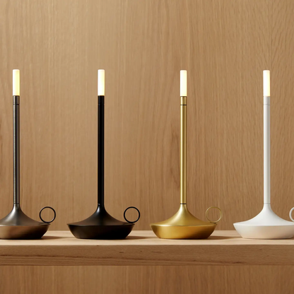 Brass Portable Rechargeable Candle Lamp W/Gift Pack