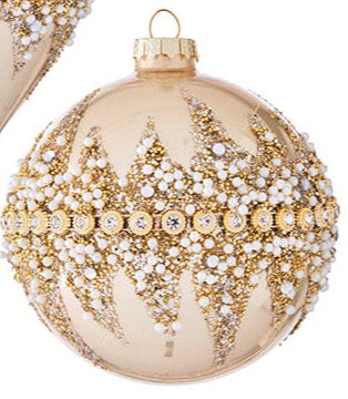 4" Ball BEADED ORNAMENT