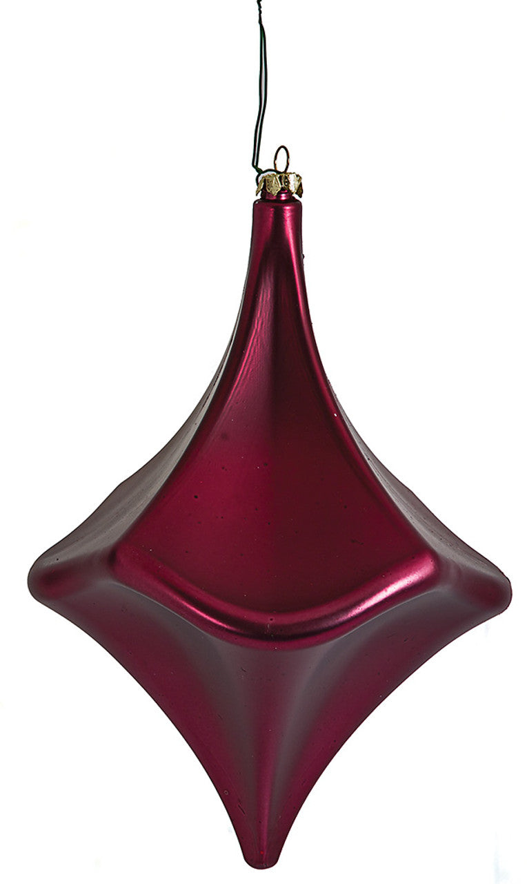 8" Matte Trumpet Finial Burgundy
