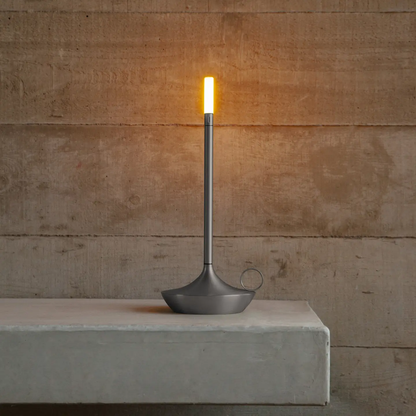 Graphite Portable Rechargeable Candle Lamp