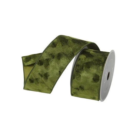 SILKEN VELVET - 2.5 " RIBBON - FOREST GREEN