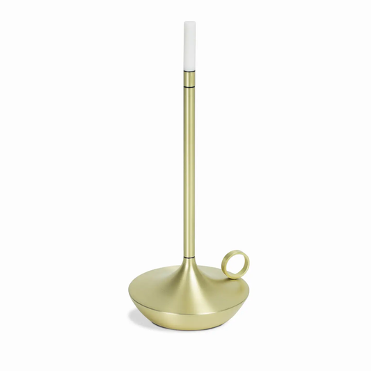 Brass Portable Rechargeable Candle Lamp W/Gift Pack