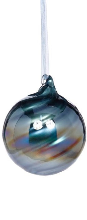 4" Shiny Ribbed Ornaments - Tear Drop