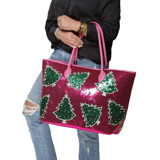 OH, CHRISTMAS TREE SPARKLE BAG 15.7" X 7.9" X 13
